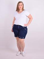 Shorts Linho Azul Marinho Plus Size
